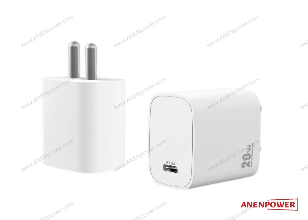 20W EU Plug 5volt 3A Single Output USB-C 9V 2.22A GaN Charger 12V 1.67A Wall Quick Pd Power Adaptor